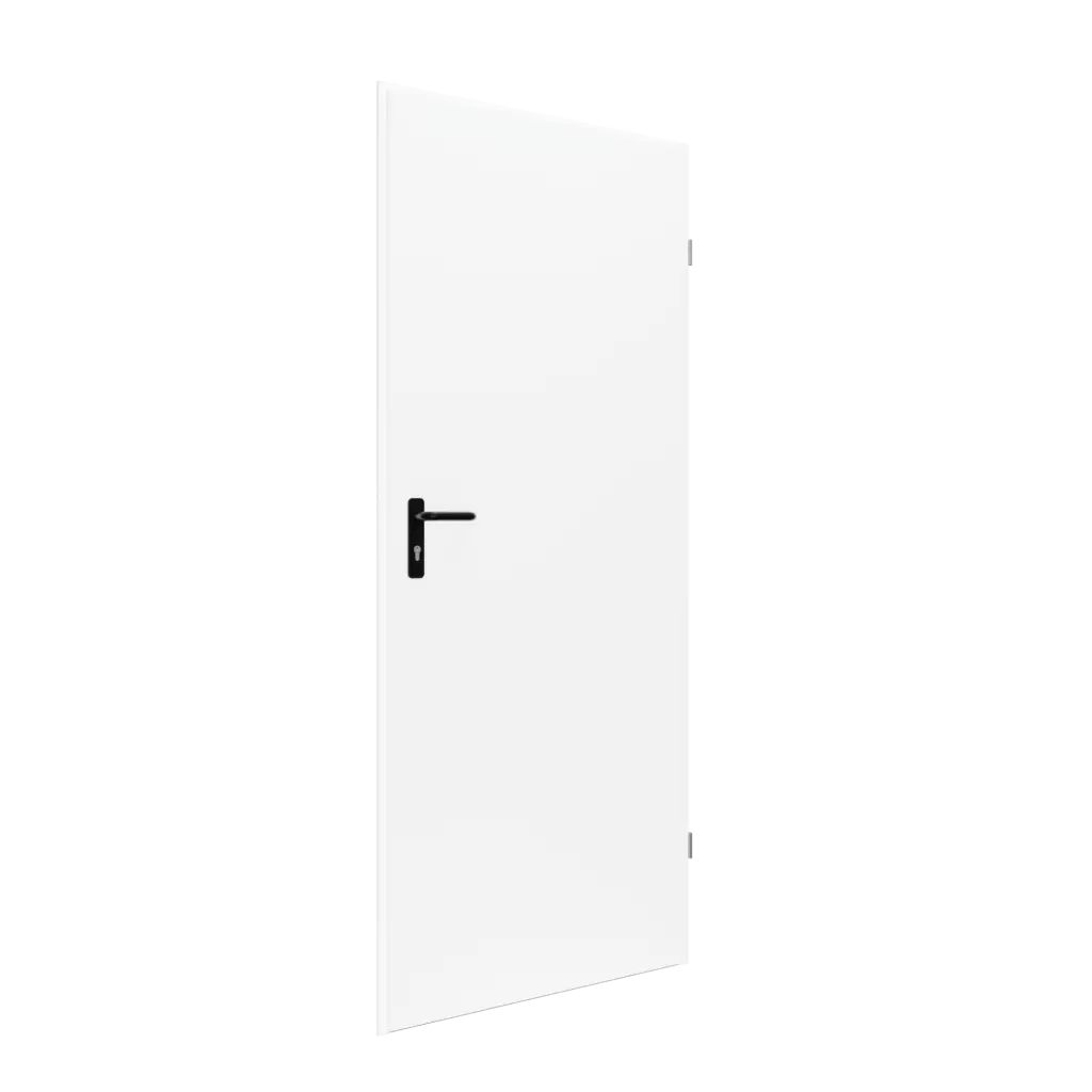 Drzwi techniczne stalowe 80 cm lewe Ecouni, T40 URAN 2 BIAŁY/80 LEWE