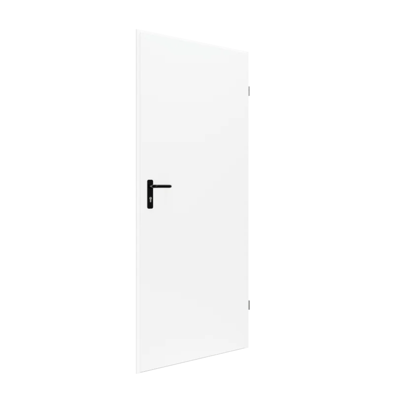 Drzwi techniczne stalowe 80 cm lewe Ecouni, T40 URAN 2 BIAŁ