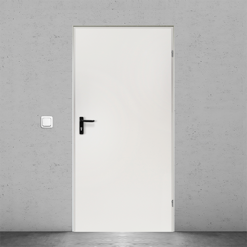 Drzwi zewnętrzne stalowe ECOUNI EU401 T40 Białe 80 Prawe, 