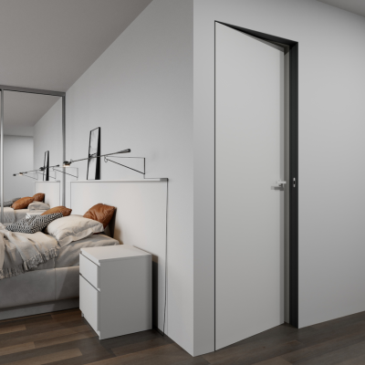 Zestaw Drzwi ukryte + Ościeżnica Sara Color odwrotna przylga (otwierane do wewnątrz) Prawe 80 cm plaster miodu, TV21080SB, DU102S0802