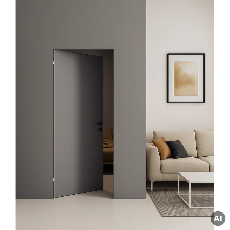 Zestaw Drzwi ukryte + Ościeżnica Sara Uni Prawe 60 cm do m