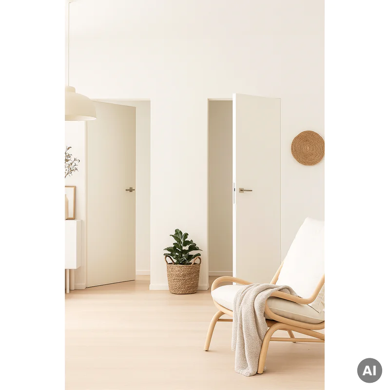 Zestaw Drzwi ukryte + Ościeżnica Sara Uni Prawa 90 cm do m