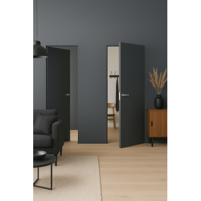 Zestaw Drzwi ukryte + Ościeżnica Sara Uni Prawa 90 cm do malowania, TH01090SB, DU102S0902