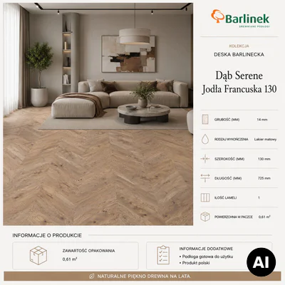 Podłoga drewniana Dąb Serene Jodła Francuska 14 mm, 1WV000005