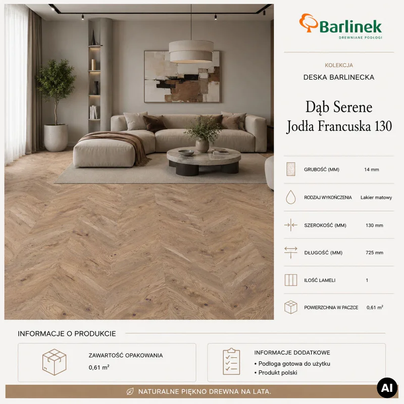 Podłoga drewniana Dąb Serene Jodła Francuska 14 mm, 1WV00