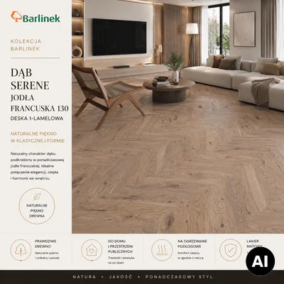 Podłoga drewniana Dąb Serene Jodła Francuska 14 mm, 1WV000005