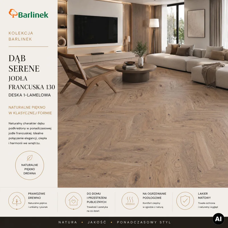 Podłoga drewniana Dąb Serene Jodła Francuska 14 mm, 1WV00