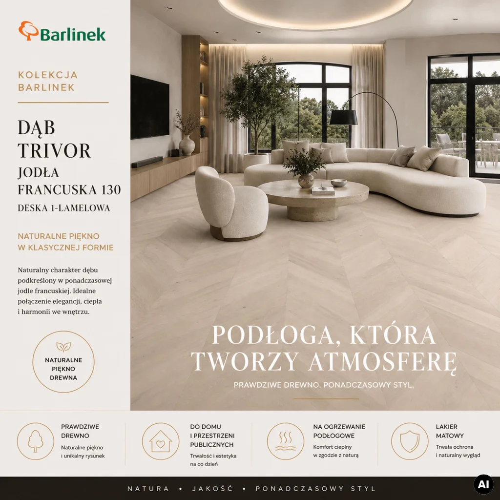 Podłoga drewniana Dąb Trivor Jodła Francuska 14 mm, 1WV000002