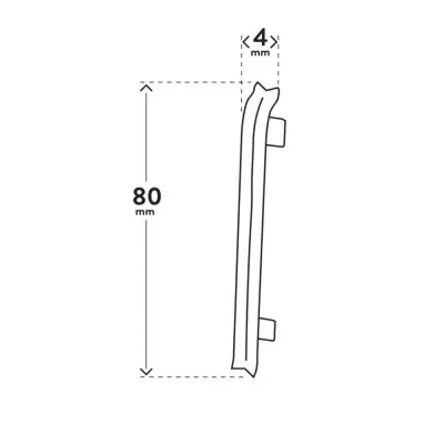Narożnik wewnętrzny VIGO 80 Biały, 5905167826553