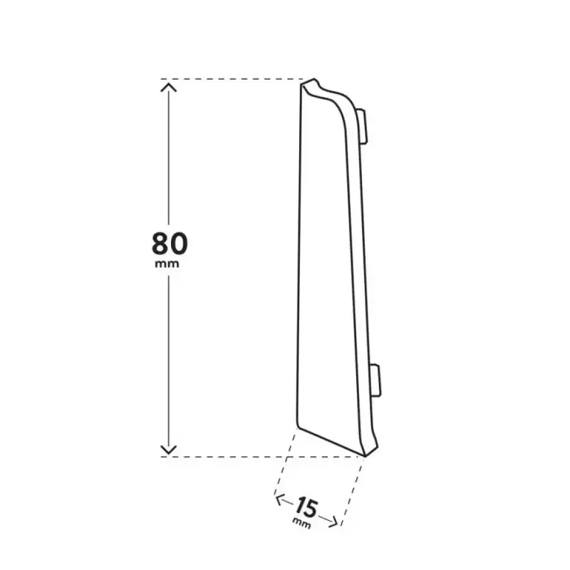 Zakończenie lewe + prawe VIGO 80 Białe, 5905167826638 - 2
