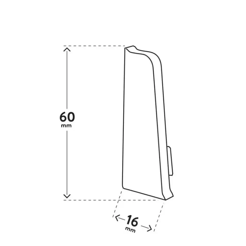 Zakończenie lewe + prawe VIGO 60 Białe, 5905167826317