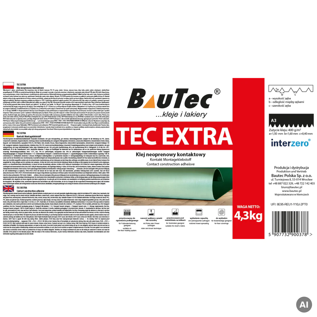 Klej do winyli Łazienka TEC EXTRA 4.3kg, 859B1545