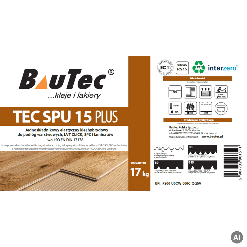 Klej do drewna BauTec TEC SPU 15 PLUS 17kg, TEC SPU-15P