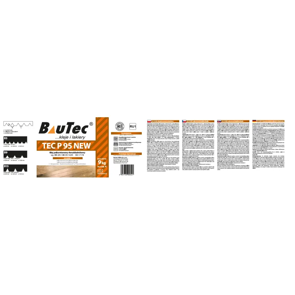 Klej do drewna BauTec P95 New 10kg 1077-40KLEJ