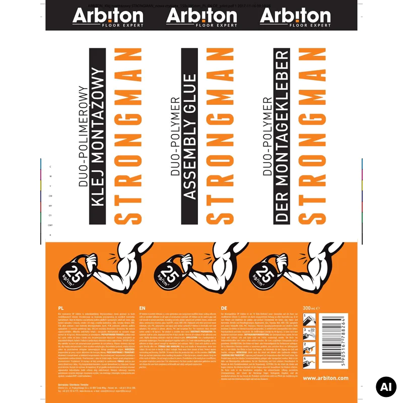 Klej montażowy Arbiton Strongman 300 ml 5905167788264 - 5