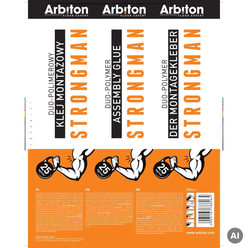 Klej montażowy Arbiton Strongman 300 ml 5905167788264 - 5