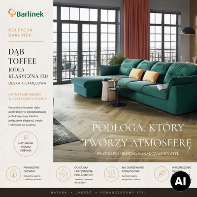 Podłoga drewniana Dąb Toffee Jodła Klasyczna 14 mm, 1WC000017