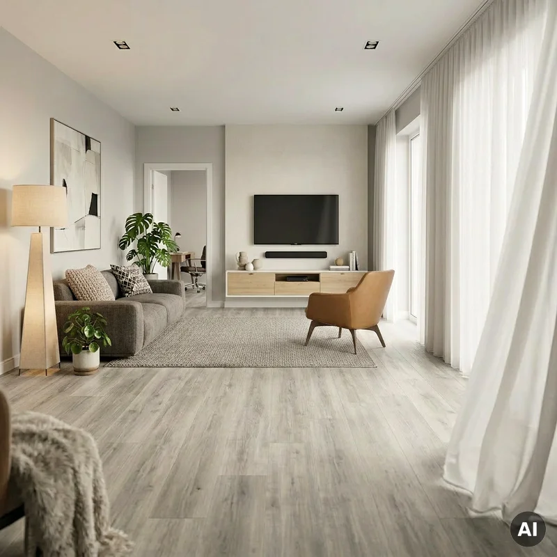 Panele Winylowe SPC LVT z podkładem Dusty Grey 5 mm Klasa 3