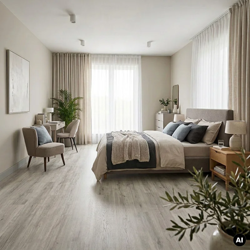 Panele Winylowe SPC LVT Dusty Grey z podkładem DOU-603-IB K