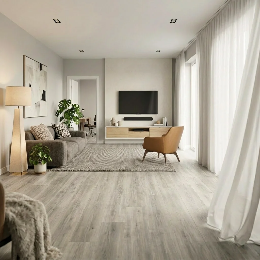 Panele Winylowe SPC LVT Dusty Grey z podkładem DOU-603-IB Klasa 33 5 mm