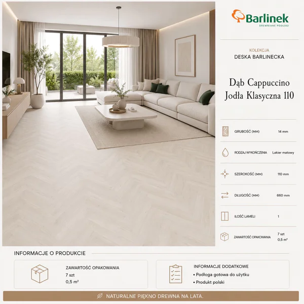 Dąb Cappuccino Jodła Klasyczna 110 1WC000001 14 mm - 3