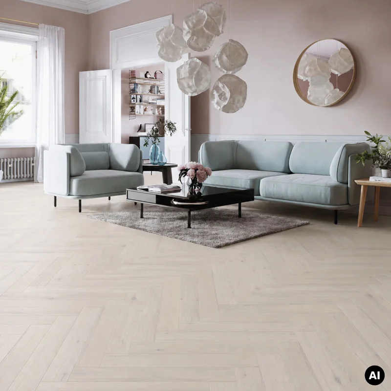Podłoga drewniana Dąb Cappuccino Jodła Klasyczna 14 mm, 1