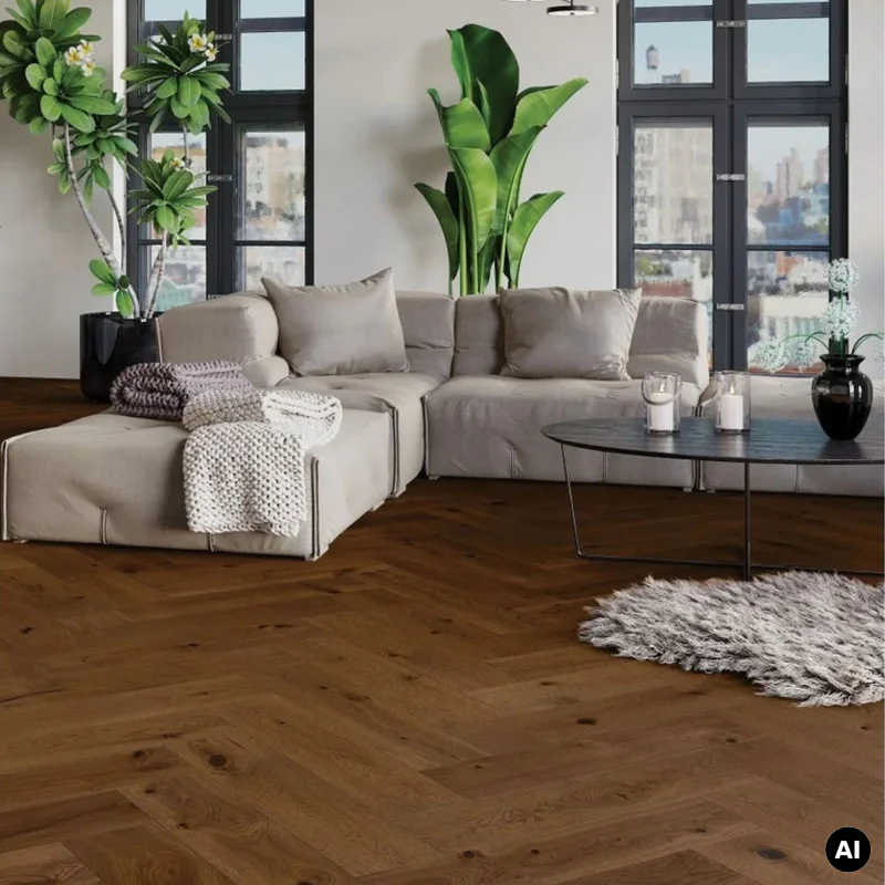 Podłoga drewniana Dąb Brown Sugar Jodła Klasyczna 14 mm,