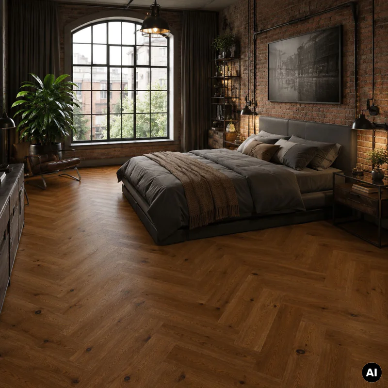 Podłoga drewniana Dąb Brown Sugar Jodła Klasyczna 14 mm, 