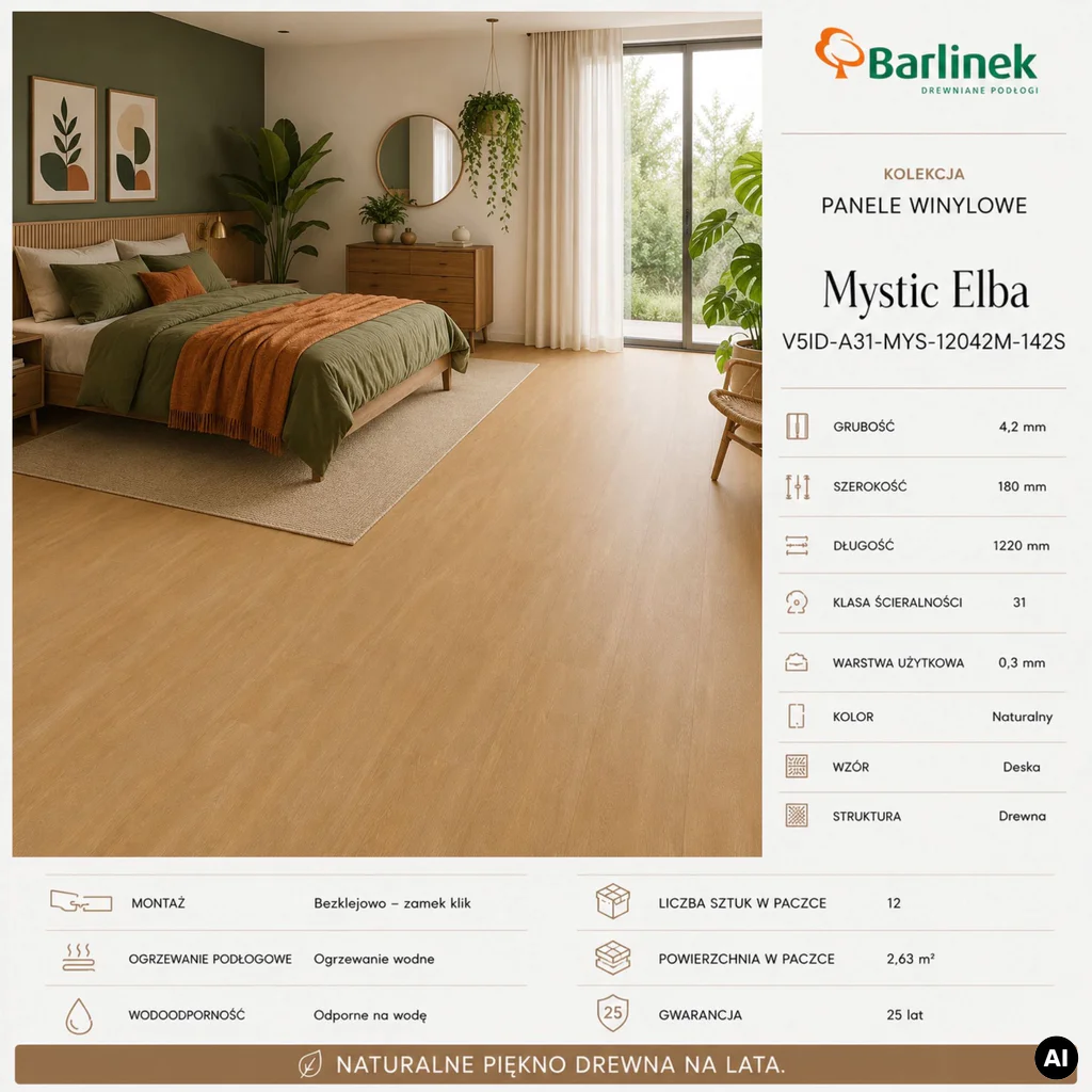 Panele Winylowe Mystic Elba V5ID-A31-MYS-12042M-142S Klasa 31 4.2 mm
