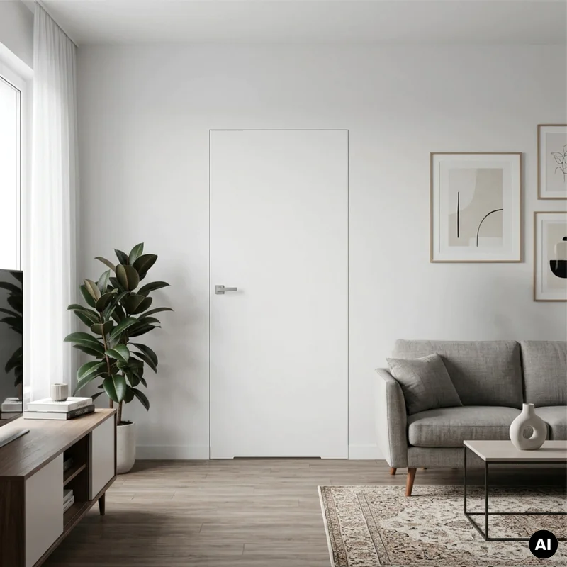 Drzwi Sara Eco 2 odwrotna przylga ukryte lewe WC 70 cm płyt