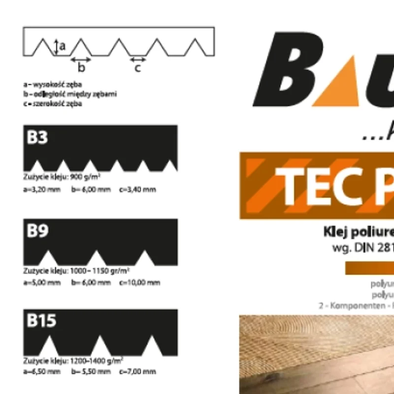 Klej poliuretanowy Bautec TEC P 95 new 9+1kg TEC P95 NEW 10k