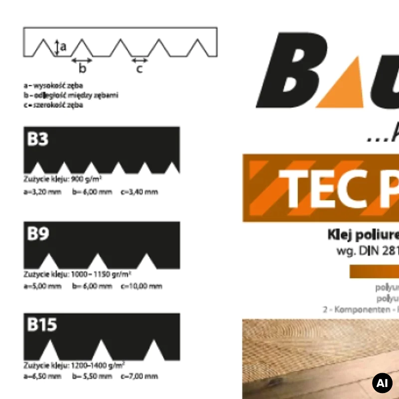 Klej poliuretanowy Bautec TEC P 95 new 9+1kg TEC P95 NEW 10k