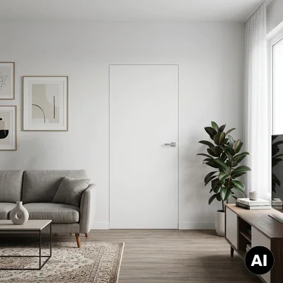 Drzwi Sara Eco 2 odwrotna przylga ukryte prawe 90 cm płyta, DRE 400010400