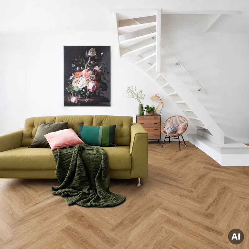 Panele winylowe SPC LVT z podkładem Dąb Kentucky Honey Kla