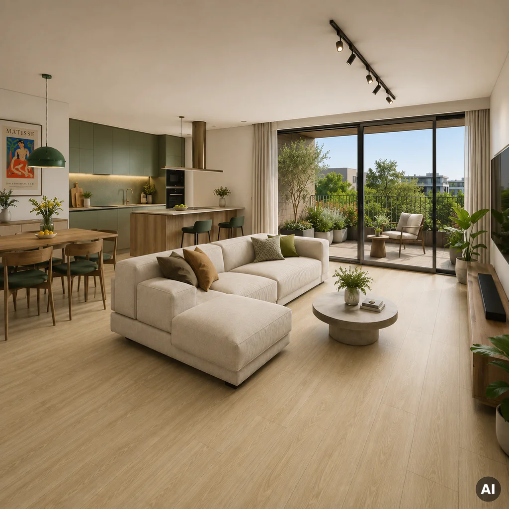 Panele winylowe SPC LVT z podkładem Dąb Riviera Klasa 32 5 mm, 400086215