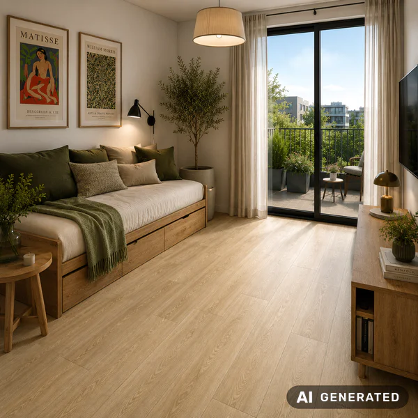 Panele winylowe SPC LVT z podkładem Dąb Riviera Naturalny
