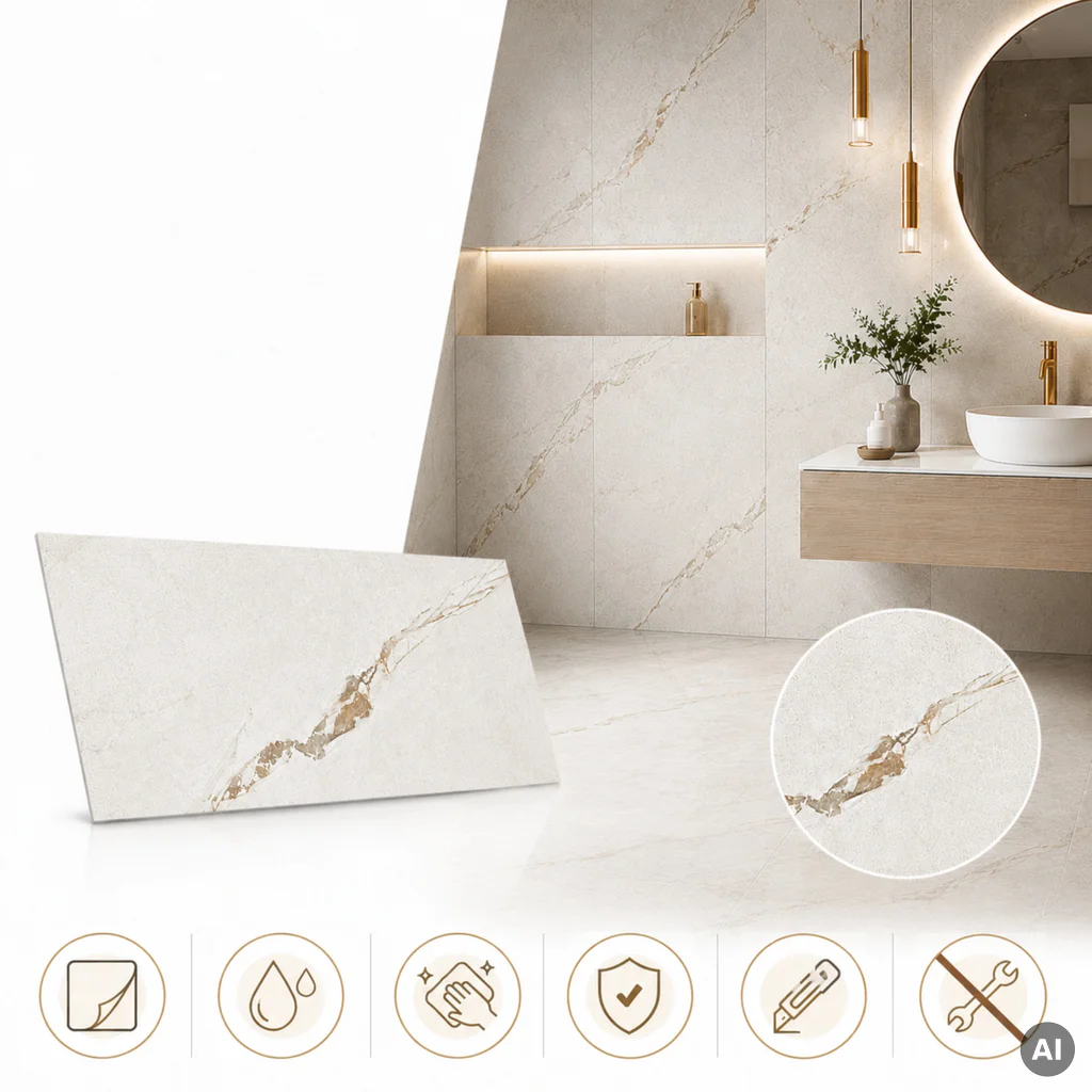 Panele winylowe samoprzylepne Marmur Beżowy 1.8 mm Klasa 22, FC23102K-2