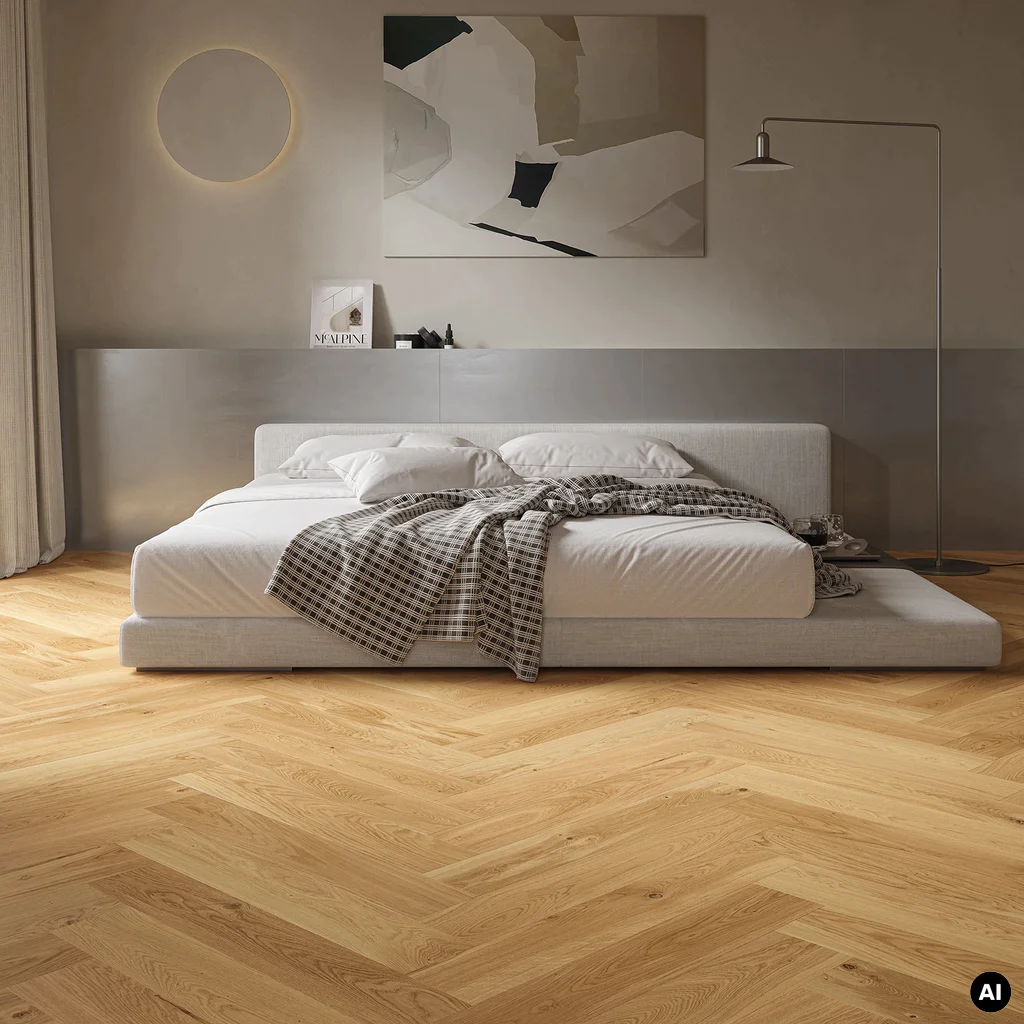 Podłoga drewniana Dąb Caramel Jodła Klasyczna 14 mm, BLC-DBE1-L05-XXR-A14130-H