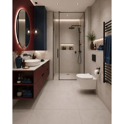 Panele winylowe SPC Concrete Dust 60x60 Beton Matowy 6067231 Klasa 33 5 mm