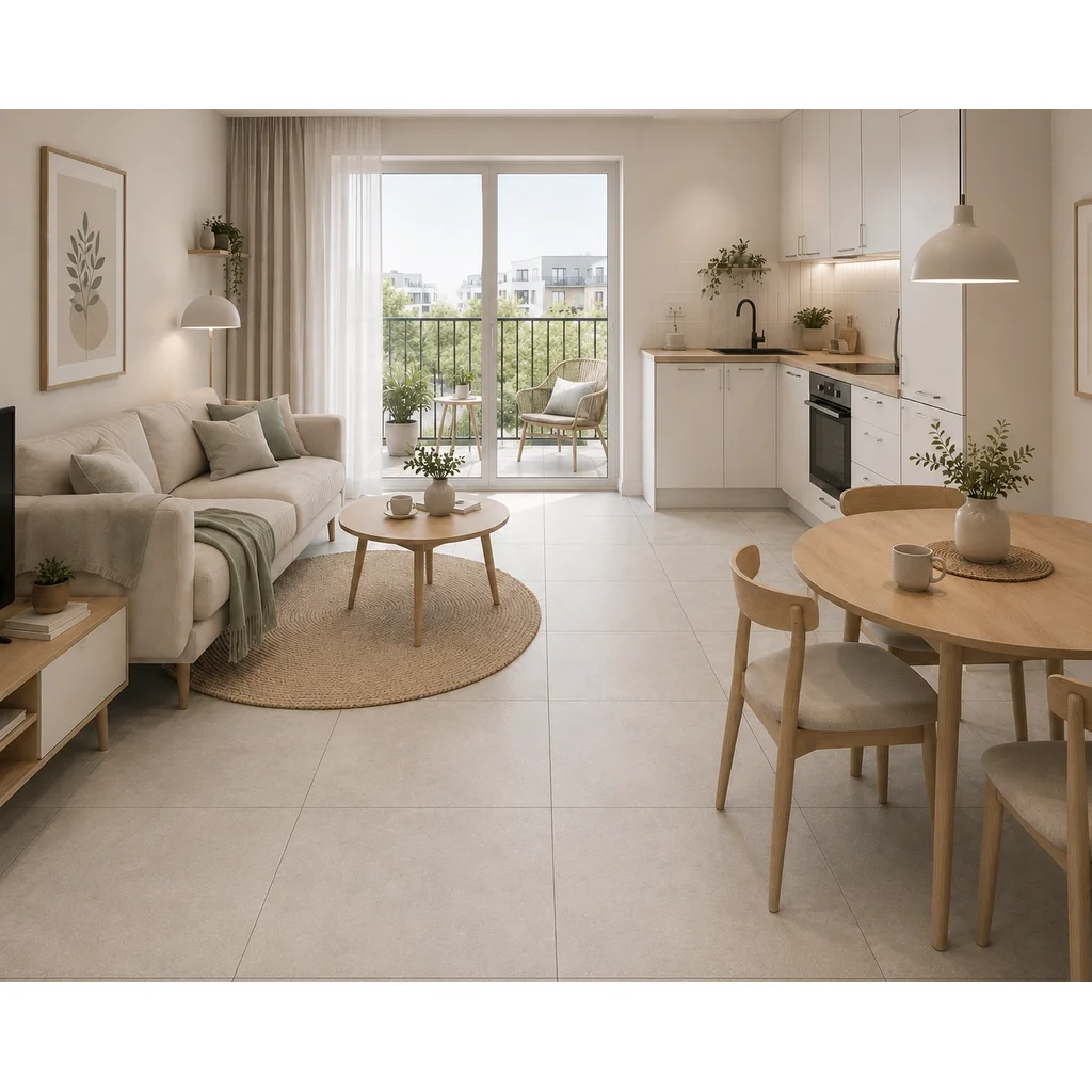 Panele winylowe SPC Concrete Dust 60x60 Beton Matowy 6067231 Klasa 33 5 mm