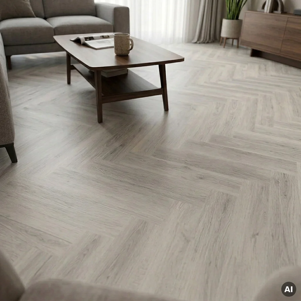 Panele winylowe Jodełka Dusty Grey 2.5 mm Klasa 33, DOU HB DB-603
