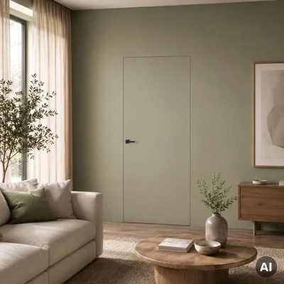 Zestaw Drzwi ukryte + Ościeżnica Porta HIDE Bezprzylgowe (otwierane na zewnątrz) Lewe 80cm płyta, SPA1110L08LBP0A7V0O000, OPA100LL080000AN300000