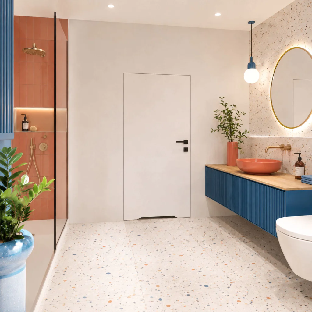 Zestaw Drzwi ukryte + Ościeżnica Porta HIDE WC Bezprzylgowe (otwierane na zewnątrz) Lewe 80cm płyta, SPA1110L08LBPWAYV0O000, OPA100LL080000AN300000