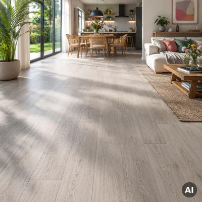 Panele winylowe SPC ze zintegrowanym podkładem Dąb Bielony 85001-1 Klasa 33 5.5 mm