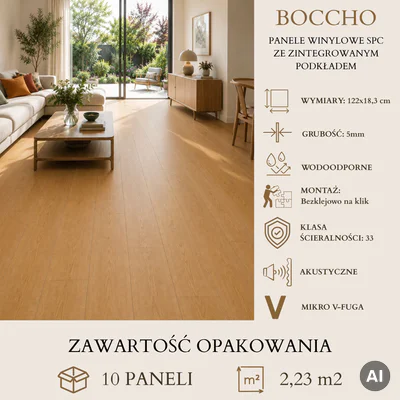Panele winylowe SPC ze zintegrowanym podkładem  Dąb Glo 85007-2 Klasa 33 5.5 mm