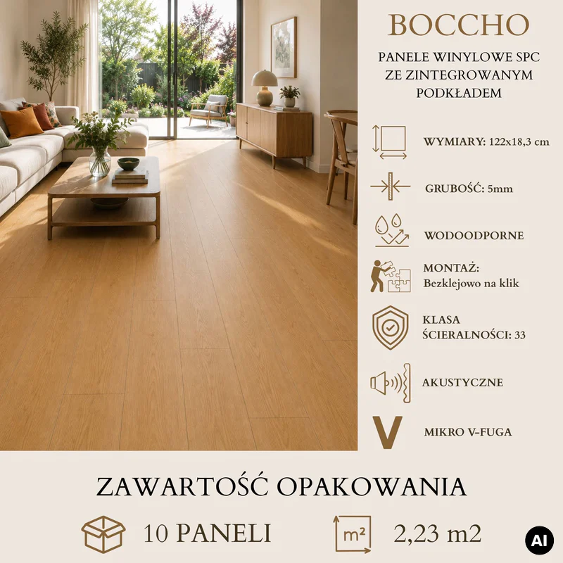 Panele winylowe SPC ze zintegrowanym podkładem  Dąb Glo 85