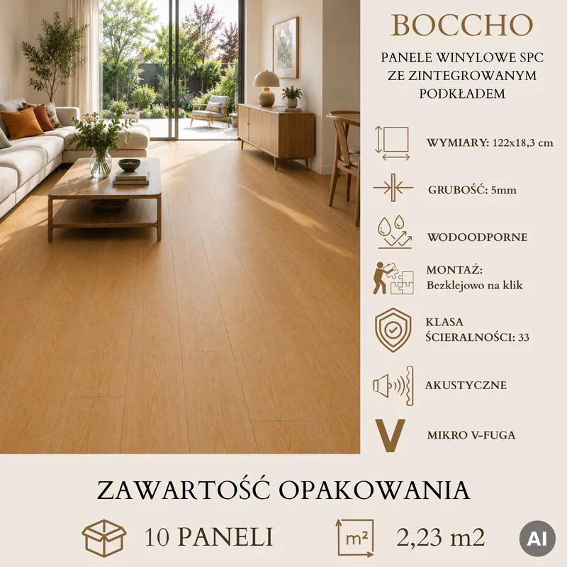 Panele winylowe SPC ze zintegrowanym podkładem Dąb Glo 85