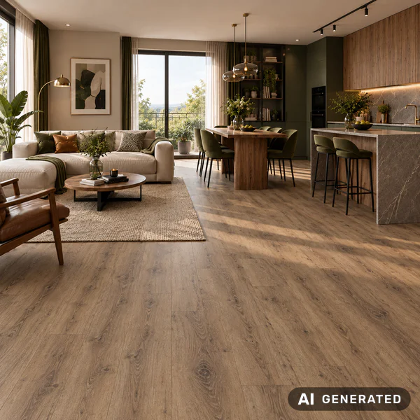 Panele winylowe z podkładem European Oak Ciemny 5 mm Klasa