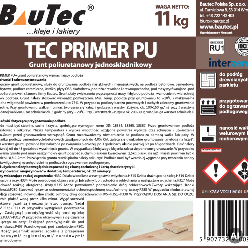 Grunt poliuretanowy TEC Primer PU 11 kg, 5907732900095 - 2