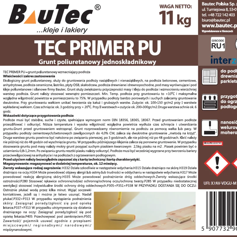 Grunt poliuretanowy TEC Primer PU 11 kg, 5907732900095